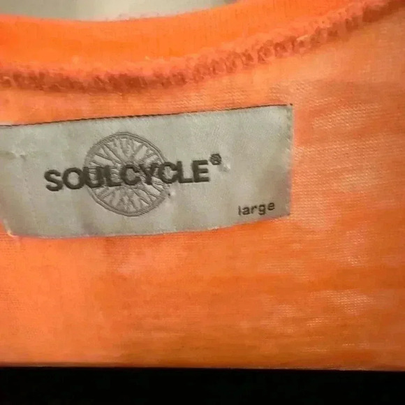 Lululemon soul cycle orange racer back tee size large - Picture 2 of 4